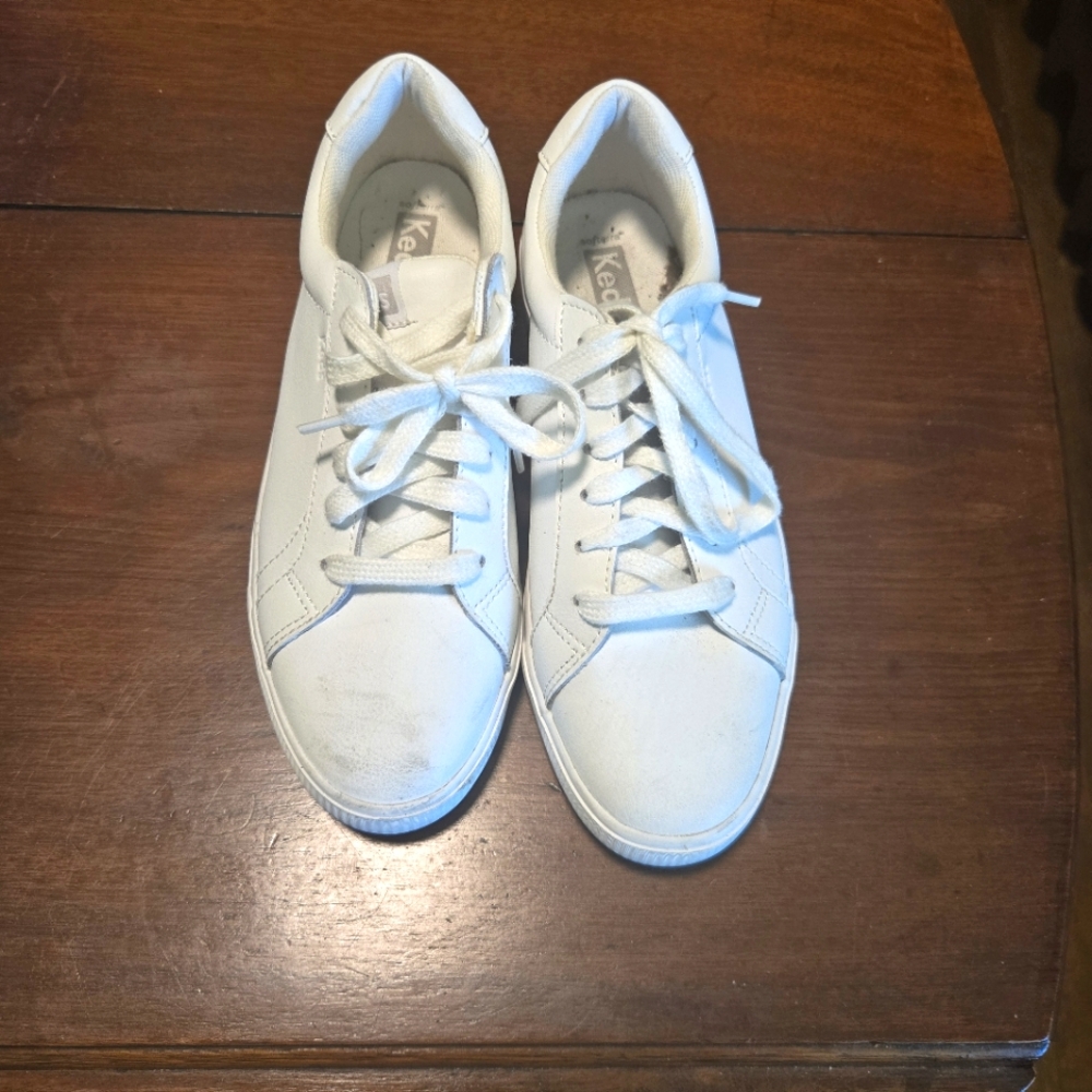 Keds Classic White Lace-Up Sneakers - Picture 1 of 10